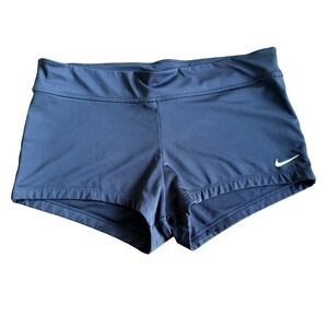Nike Pro Women Black Compression Shorts Volleyball Training Low Rise Large